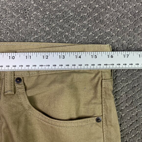 Levi's 505 Straight Jeans Men's 31 x 34 Measures 32 x 33 Brown Tan - Picture 8 of 12